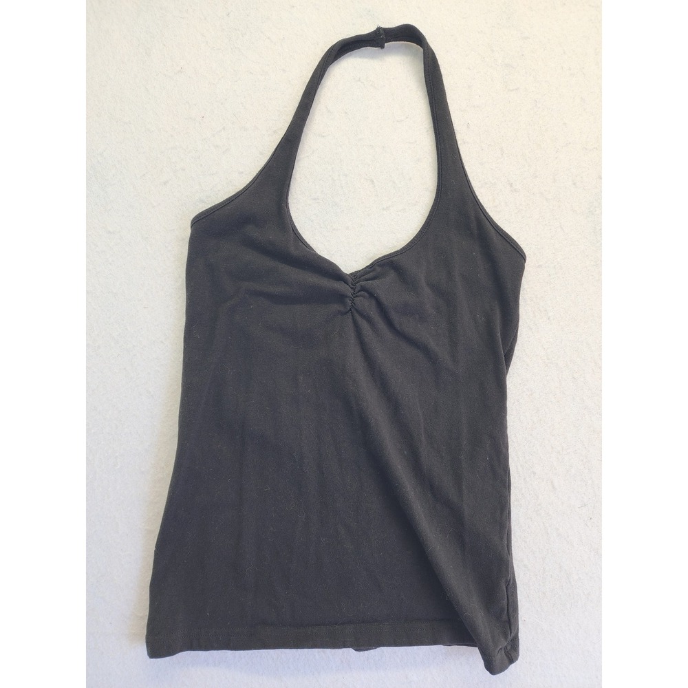 DIVIDED by H&M Black Ruched Halter Neck Tank Top Size 8